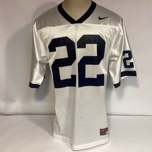 Nike white and navy blue number 22 football jersey mens size small